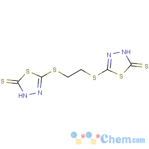 CAS No:10486-54-1 5-[2-[(2-sulfanylidene-3H-1,3,<br />4-thiadiazol-5-yl)sulfanyl]ethylsulfanyl]-3H-1,3,4-thiadiazole-2-thione