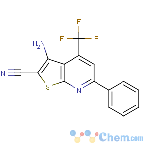 CAS No:104960-55-6 3-amino-6-phenyl-4-(trifluoromethyl)thieno[2,3-b]pyridine-2-carbonitrile