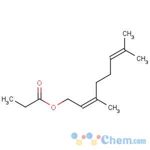 CAS No:105-91-9 2,6-Octadien-1-ol,3,7-dimethyl-, 1-propanoate, (2Z)-