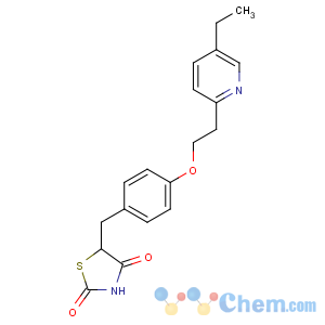 CAS No:105355-27-9 5-[[4-[2-(5-ethylpyridin-2-yl)ethoxy]phenyl]methyl]-1,3-thiazolidine-2,<br />4-dione