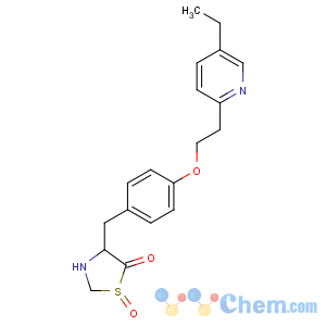 CAS No:105390-47-4 4-[[4-[2-(5-ethylpyridin-2-yl)ethoxy]phenyl]methyl]-1-oxo-1,<br />3-thiazolidin-5-one