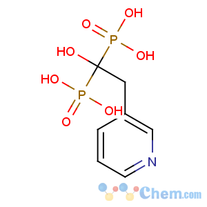 CAS No:105462-24-6 (1-hydroxy-1-phosphono-2-pyridin-3-ylethyl)phosphonic acid