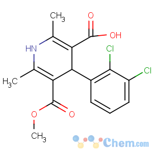 CAS No:105580-45-8 4-(2,3-dichlorophenyl)-5-methoxycarbonyl-2,6-dimethyl-1,<br />4-dihydropyridine-3-carboxylic acid