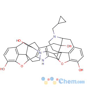 CAS No:105618-26-6 4,8:11,15-Dimethano-20H-bisbenzofuro[2,3-a:3',2'-i]dipyrido[4,3-b:3',4'-h]carbazole-1,8a,10a,18-tetrol,7,12-bis(cyclopropylmethyl)-5,6,7,8,9,10,11,12,13,14,19a,20b-dodecahydro-,(4bS,8R,8aS,10aS,11R,14aS,19aR,20bR)-