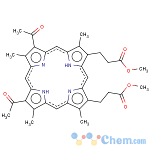 CAS No:10591-31-8 21H,23H-Porphine-2,18-dipropanoicacid, 7,12-diacetyl-3,8,13,17-tetramethyl-, 2,18-dimethyl ester