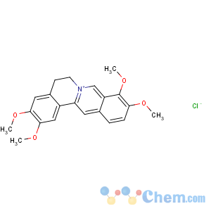 CAS No:10605-02-4 2,3,9,10-tetramethoxy-5,6-dihydroisoquinolino[2,<br />1-b]isoquinolin-7-ium