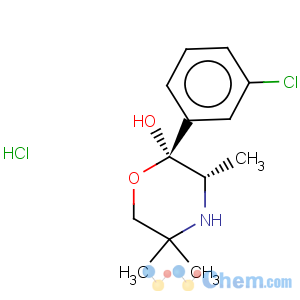 CAS No:106083-71-0 2-Morpholinol,2-(3-chlorophenyl)-3,5,5-trimethyl-, hydrochloride (1:1), (2S,3S)-
