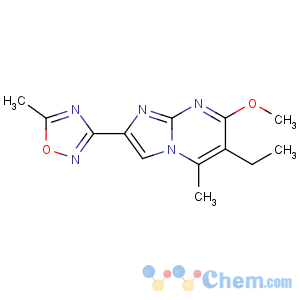CAS No:106100-65-6 3-(6-ethyl-7-methoxy-5-methylimidazo[1,2-a]pyrimidin-2-yl)-5-methyl-1,2,<br />4-oxadiazole