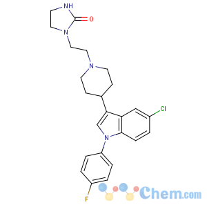 CAS No:106516-24-9 1-[2-[4-[5-chloro-1-(4-fluorophenyl)indol-3-yl]piperidin-1-yl]ethyl]<br />imidazolidin-2-one