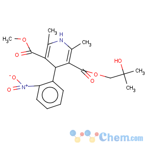 CAS No:106685-70-5 3,5-Pyridinedicarboxylicacid, 1,4-dihydro-2,6-dimethyl-4-(2-nitrophenyl)-, 3-(2-hydroxy-2-methylpropyl)5-methyl ester