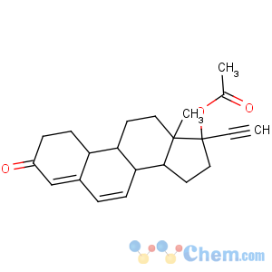 CAS No:106765-04-2 19-Nor-17a-pregna-4,6-dien-20-yn-3-one,17-hydroxy-, acetate (6CI,7CI)