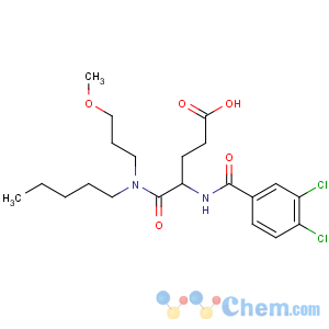 CAS No:107097-80-3 4-[(3,<br />4-dichlorobenzoyl)amino]-5-[3-methoxypropyl(pentyl)amino]-5-oxopentanoic<br />acid