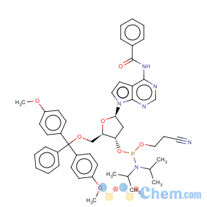 CAS No:107134-59-8 Benzamide,N-[7-[5-O-[bis(4-methoxyphenyl)phenylmethyl]-3-O-[[bis(1-methylethyl)amino](2-cyanoethoxy)phosphino]-2-deoxy-b-D-erythro-pentofuranosyl]-7H-pyrrolo[2,3-d]pyrimidin-4-yl]-