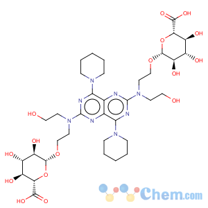 CAS No:107136-95-8 Ethanol,2,2',2'',2'''-[(4,8-dipiperidinopyrimido[5,4-d]pyrimidine-2,6-diyl)dinitrilo]tetra-,di-b-D-glucuronide (7CI)