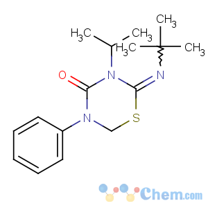 CAS No:107484-86-6 2-tert-butylimino-5-phenyl-3-propan-2-yl-1,3,5-thiadiazinan-4-one