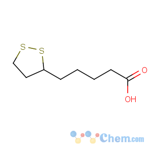CAS No:1077-28-7 5-(dithiolan-3-yl)pentanoic acid