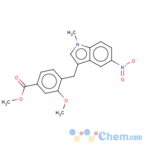 CAS No:107754-15-4 Benzoic acid,3-methoxy-4-[(1-methyl-5-nitro-1H-indol-3-yl)methyl]-, methyl ester