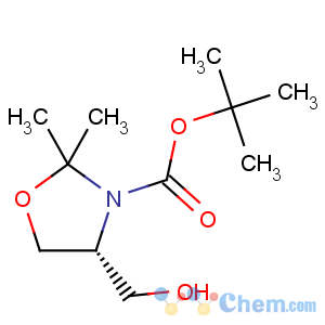 CAS No:108149-63-9 3-Oxazolidinecarboxylic acid,4-(hydroxymethyl)-2,2-dimethyl-, 1,1-dimethylethyl ester, (4R)-