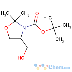 CAS No:108149-65-1 tert-butyl<br />(4S)-4-(hydroxymethyl)-2,2-dimethyl-1,3-oxazolidine-3-carboxylate