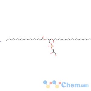 CAS No:108347-80-4 Octadecanoic acid,1-[[[(2,3-dihydroxypropoxy)hydroxyphosphinyl]oxy]methyl]-1,2-ethanediyl ester,monoammonium salt (9CI)