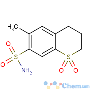 CAS No:1084-65-7 6-methyl-1,1-dioxo-3,4-dihydro-2H-thiochromene-7-sulfonamide