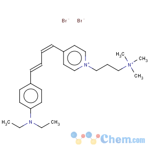 CAS No:108641-88-9 Pyridinium,4-[4-[4-(diethylamino)phenyl]-1,3-butadien-1-yl]-1-[3-(trimethylammonio)propyl]-,bromide (1:2)