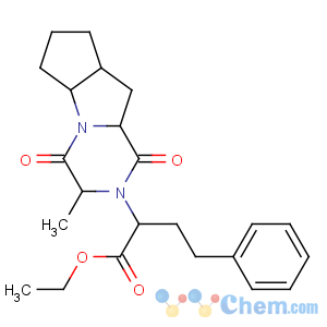 CAS No:108731-95-9 ethyl<br />(2R)-2-[(2S,4aS,5aS,8aS)-2-methyl-1,4-dioxo-2,4a,5,5a,6,7,8,<br />8a-octahydrocyclopenta[3,4]pyrrolo[3,5-c]pyrazin-3-yl]-4-phenylbutanoate