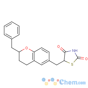 CAS No:109229-58-5 5-[(2-benzyl-3,4-dihydro-2H-chromen-6-yl)methyl]-1,3-thiazolidine-2,<br />4-dione