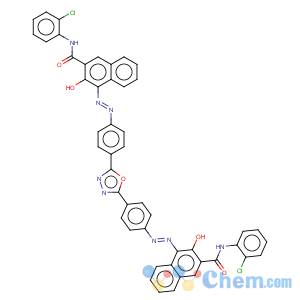 CAS No:109299-00-5 2-Naphthalenecarboxamide,4,4'-[1,3,4-oxadiazole-2,5-diylbis(4,1-phenylene-2,1-diazenediyl)]bis[N-(2-chlorophenyl)-3-hydroxy-