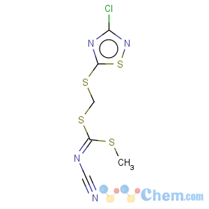 CAS No:109305-66-0 Carbonimidodithioicacid, cyano-, [(3-chloro-1,2,4-thiadiazol-5-yl)thio]methyl methyl ester (9CI)