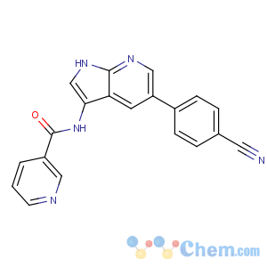CAS No:1093222-27-5 N-[5-(4-cyanophenyl)-1H-pyrrolo[2,<br />3-b]pyridin-3-yl]pyridine-3-carboxamide