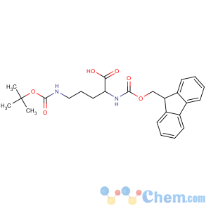 CAS No:109425-55-0 (2S)-2-(9H-fluoren-9-ylmethoxycarbonylamino)-5-[(2-methylpropan-2-yl)<br />oxycarbonylamino]pentanoic acid
