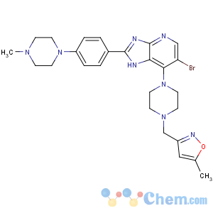 CAS No:1095382-05-0 3-[[4-[6-bromo-2-[4-(4-methylpiperazin-1-yl)phenyl]-1H-imidazo[4,<br />5-b]pyridin-7-yl]piperazin-1-yl]methyl]-5-methyl-1,2-oxazole