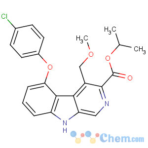 CAS No:109623-97-4 propan-2-yl<br />5-(4-chlorophenoxy)-4-(methoxymethyl)-9H-pyrido[3,<br />4-b]indole-3-carboxylate