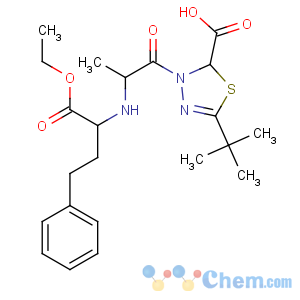 CAS No:109683-61-6 5-tert-butyl-3-[2-[(1-ethoxy-1-oxo-4-phenylbutan-2-yl)amino]propanoyl]-<br />2H-1,3,4-thiadiazole-2-carboxylic acid