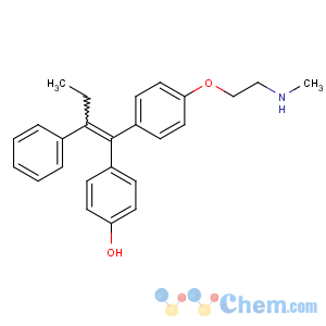 CAS No:110025-28-0 4-[1-[4-[2-(methylamino)ethoxy]phenyl]-2-phenylbut-1-enyl]phenol