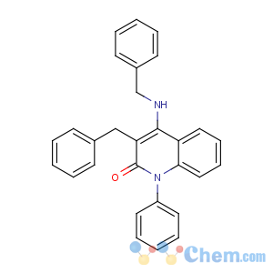 CAS No:110229-50-0 2(1H)-Quinolinone,1-phenyl-3-(phenylmethyl)-4-[(phenylmethyl)amino]-