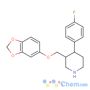 CAS No:110429-35-1 Piperidine,3-[(1,3-benzodioxol-5-yloxy)methyl]-4-(4-fluorophenyl)-, hydrochloride, hydrate(2:2:1), (3S,4R)-