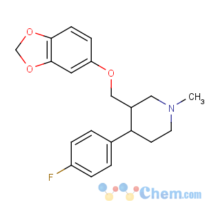 CAS No:110429-36-2 (3S,4R)-3-(1,<br />3-benzodioxol-5-yloxymethyl)-4-(4-fluorophenyl)-1-methylpiperidine
