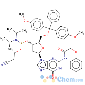 CAS No:110522-83-3 Guanosine,5'-O-[bis(4-methoxyphenyl)phenylmethyl]-2'-deoxy-N-(phenoxyacetyl)-,3'-[2-cyanoethyl bis(1-methylethyl)phosphoramidite] (9CI)