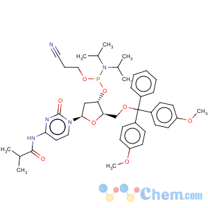 CAS No:110522-84-4 Cytidine,5'-O-[bis(4-methoxyphenyl)phenylmethyl]-2'-deoxy-N-(2-methyl-1-oxopropyl)-,3'-[2-cyanoethyl bis(1-methylethyl)phosphoramidite] (9CI)