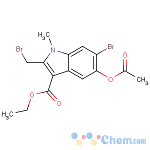 CAS No:110543-98-1 ethyl 5-acetyloxy-6-bromo-2-(bromomethyl)-1-methylindole-3-carboxylate