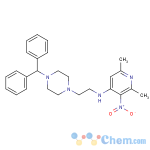 CAS No:110629-41-9 N-[2-(4-benzhydrylpiperazin-1-yl)ethyl]-2,<br />6-dimethyl-3-nitropyridin-4-amine