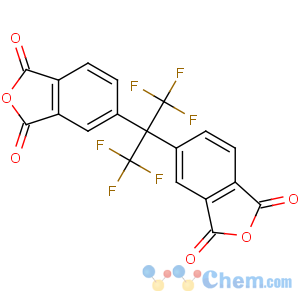 CAS No:1107-00-2 5-[2-(1,3-dioxo-2-benzofuran-5-yl)-1,1,1,3,3,<br />3-hexafluoropropan-2-yl]-2-benzofuran-1,3-dione