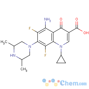 CAS No:110871-86-8 5-amino-1-cyclopropyl-7-[(3S,5R)-3,5-dimethylpiperazin-1-yl]-6,<br />8-difluoro-4-oxoquinoline-3-carboxylic acid