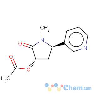 CAS No:111034-55-0 2-Pyrrolidinone,3-(acetyloxy)-1-methyl-5-(3-pyridinyl)-, (3R-trans)- (9CI)