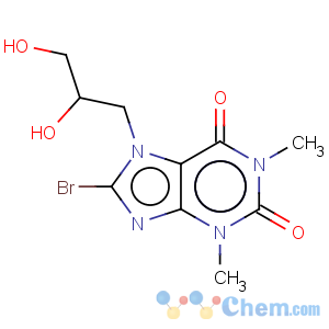 CAS No:111038-24-5 1H-Purine-2,6-dione,8-bromo-7-(2,3-dihydroxypropyl)-3,7-dihydro-1,3-dimethyl-