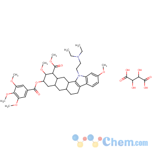 CAS No:1111-44-0 1-(2-(DIETHYLAMINO)ETHYL)RESERPINE BITARTRATE