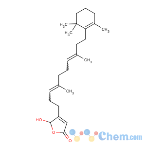CAS No:111149-87-2 2(5H)-Furanone,4-[(3E,7E)-4,8-dimethyl-10-(2,6,6-trimethyl-1-cyclohexen-1-yl)-3,7-decadien-1-yl]-5-hydroxy-