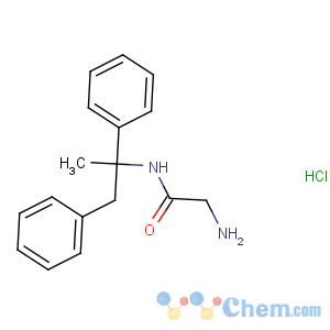 CAS No:111686-79-4 Acetamide,2-amino-N-(1-methyl-1,2-diphenylethyl)-, hydrochloride (1:1)